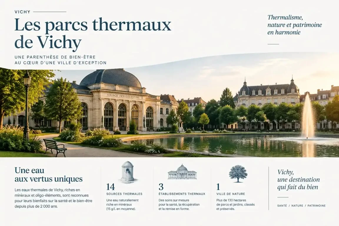 Parcs thermaux de Vichy, cadre idéal pour un repas après une promenade, avis restaurant vichy