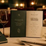 Restaurants gastronomiques val d'oise : table avec menu dégustation