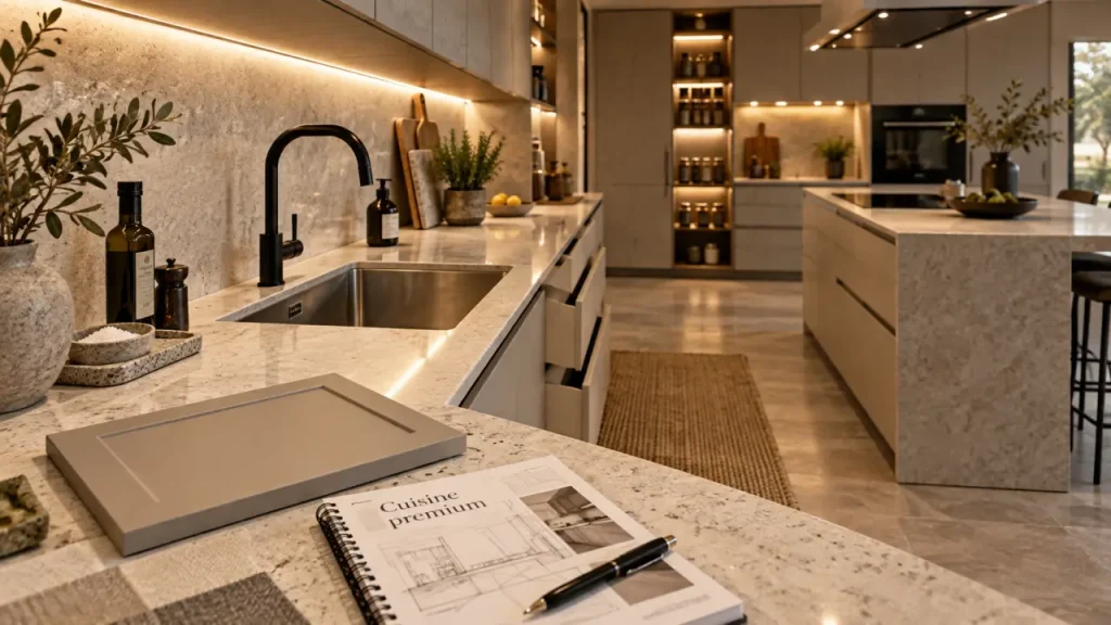 Cuisine haut de gamme : un agencement précis pour effacer le désordre sans perdre son style