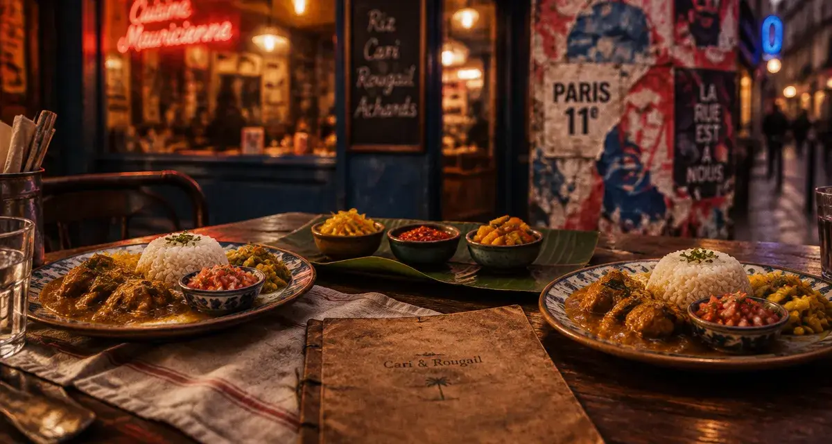 Restaurant mauricien Paris, cari et rougail, Paris 11e