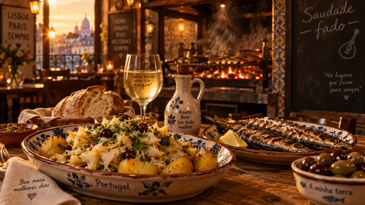 Restaurante portugues em paris : sardines grillées, vinho verde et fado