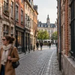 Rue des fossés à Lille, ruelle piétonne entre Rihour et le patrimoine lillois