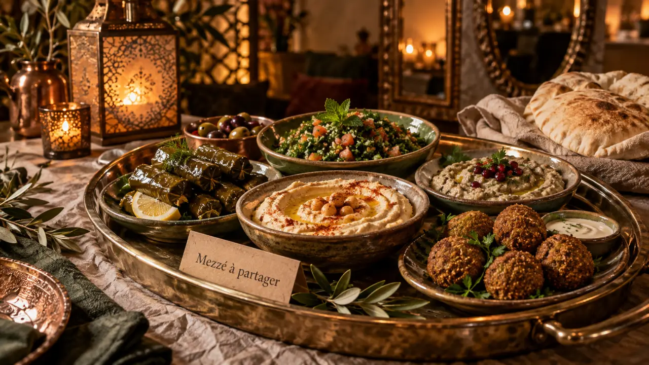 مطاعم عربية في باريس : mezzé libanais halal, houmous et falafel